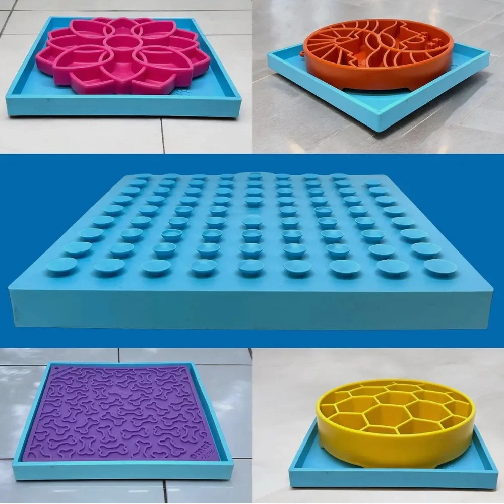 SodaPup Hold’em Suction Cup Holder Blue Non-Slip Base for Lick Mats Slow Feeders